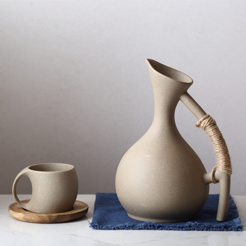 Ceramic White Porcelain Pottery Cold Kettle Set