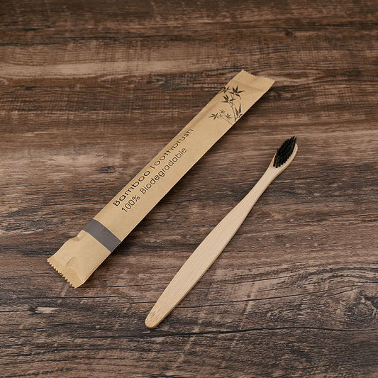 Natural Bamboo Toothbrush with Paper Bag