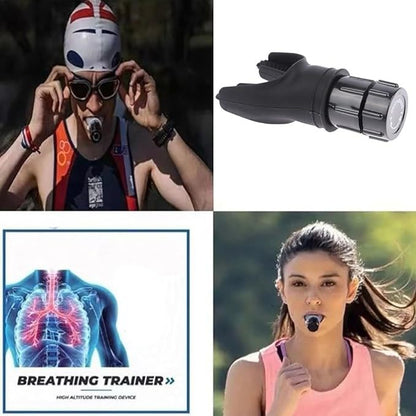 Breathing Trainer Respirator Fitness Equipment- Exercise Lung Face Mouthpiece