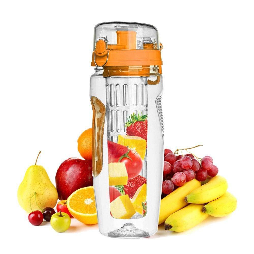 Water Bottle with Fruit Infuser for Juice and Flavored Water