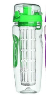 Water Bottle with Fruit Infuser for Juice and Flavored Water