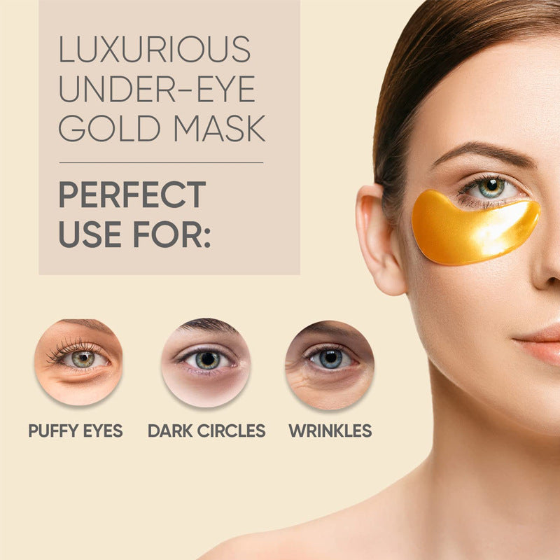 Under Eye Gold Mask for Eye Bag, Wrinkles, and Puffiness Removal